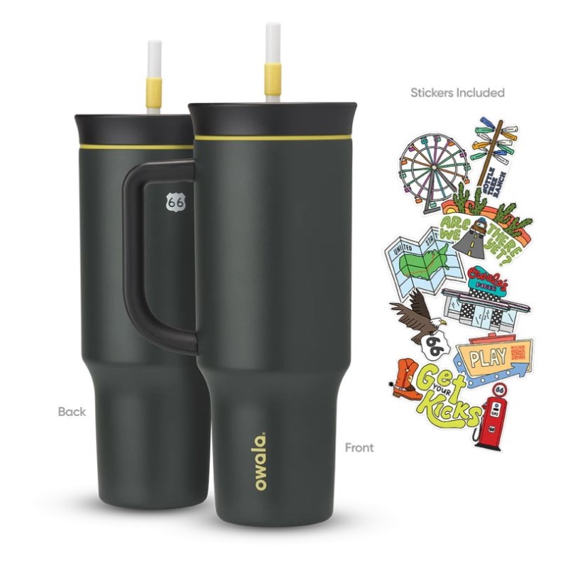 Owala 40oz Tumbler Great American Road Trip Stainless Steel 水筒 黒 | RFQ984VA